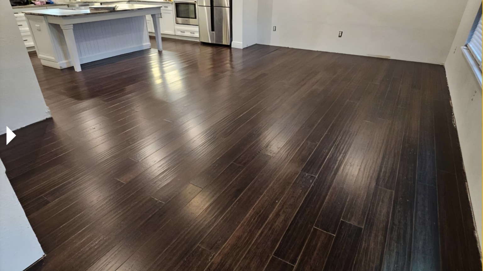 Hardwood medallion after restoration
