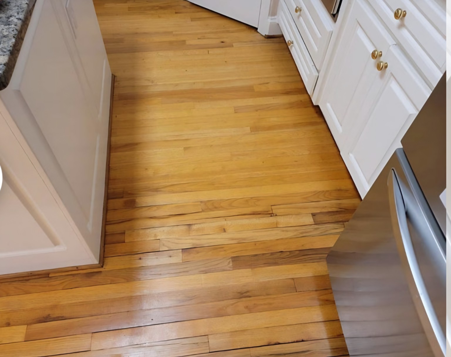 After — Kitchen hardwood restoration